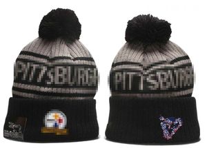 Berretti Pittsburgh con risvolto lavorato a maglia da uomo Cappelli PIT Bobble Cappellino sportivo lavorato a maglia Cappello a righe laterale in lana calda Berretto BasEball per donna A13