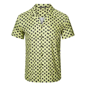 Mens Designer Shirts Brand Clothing Men Shorts Sleeve Dress Shirt Hip Hop Style High Quality Cotton Tops 104177