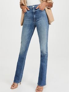 Jeans da donna Pantaloni in denim vintage da donna con cerniera Elastico a vita alta Jeans in cotone da donna 230407