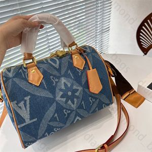 Alta Qualidade Speedy Nano Bag Boston Bags Cowboy Designer Bag Totes Bolsas Designer Mulher Bolsa Mulheres Travesseiro Crossbody Bags Damier Denim Luxurys Designers Bags