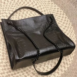 10a Retro espelho de qualidade Bolsa de grife crobody feminino puro tote de houlder preto de alta qualidade de couro lreal fahion.