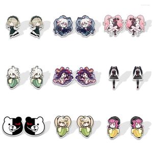 Stud Earrings Cute Cartoon Anime Characters Danganronpa For Girls Party Gift Acrylic