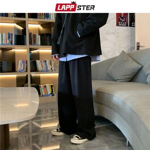 Mens Pants LAPPSTER Men Korean Fahions Wide Leg Sweatpants Black Harajuku Baggy Harem Male Japanese Streetwear Joggers 230407