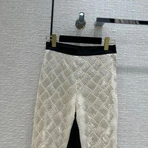 女性用パンツ業界ダイヤモンド2023ヘビー秋のパターンスパンコール刺繍ストレートズボンの女性パッチワーク