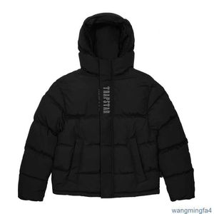 Qiu2 Męskie Parkas Trapstar London Dekodowany z kapturem Puffer z kapturem 2.0 Gradient Black Jacket Men Hafted Thermal Hoodie Płaszcz zimowy Tops 11