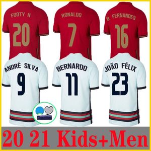 22 23 20 21 RONALDO maglia da calcio squadra nazionale JOAO FELIX Bernardo PORTOGALLO B FERNANDES Camisa de futebol uomo bambini kit calcio