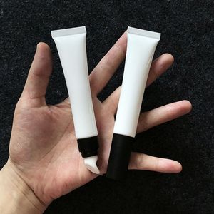 100pcs Plastic Hose Bottle with Ceramic massage head Cosmetic Foundation Sunscreen Sunblock Packaging Tube Soft Bottle