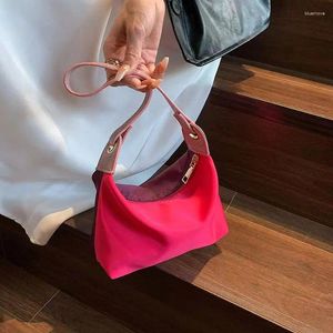 Evening Bags High Quality 2023 Fashion Women's Handbag Color Matching Waterproof Nylon Underarm Bag Dumpling Double LC Shoulder