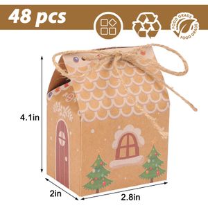 Dekoracje świąteczne mini bożonarodzeniowe pudełka na pudełka na prezenty małe pudełka na cukierki świąteczne pudełka na imprezę na cukierki czekoladę Dr OTE4B