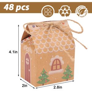 Decorações de Natal Mini Caixas de Lembrancinhas de Festa de Natal Sacos de Presente Pequenas Caixas de Doces Caixas de Presente de Festa de Natal para Doces Chocolate Dr Ote4B