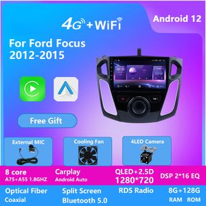 Ford Focus için 10 inç Android Radyo Otomobil Video Oyuncusu 2012-2015 HD Çözünürlük Dokunmatik Ekran 128G