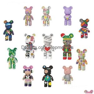 Blocos Blocos Criativos Meia Anatomia Urso Nano Building Cartoon Color com Der Modelo Mini Diamond Bricks Brinquedos para Crianças Drop Delive Dhsfk