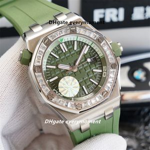 LS factory high-quality men's watches 42mm 15710 cal.3120 movement 316L automatic mechanical watch ceramic sapphire stainless steel diving Wristwatches