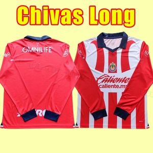 Lång ärm 2023 Chivas de Guadalajara Jerseys 23 24 A.zaldivar Calderon J.Macias Brizuela A.Vega F. Beltran Home Away Alvarado Hombre Esports Football Shirt Home Home