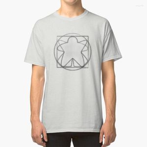 Herr t -shirts vitruvian meeple - skjorta brädspel Eurogame speldesign