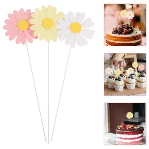 Cake Tools 30 PCS Daisy Cupcake Toppers Flower Topper Picks Birthday