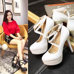 Dress Shoes 2023 Summer High-Heeled Female Korean Version Of The Wild Waterproof Platform Temperament Shallow Mouth Stiletto