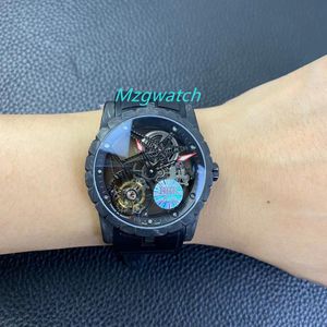 BBR Watch Tourbillon RD509SQ Manualny ruch rozmiar 42 mm zasilanie przez 70 godzin Film z plastiku z włókna węglowego obudowa Sapphire Crystal Glass