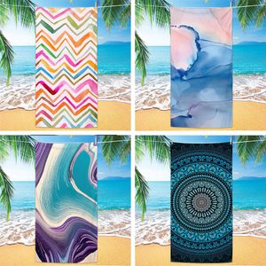Wholesale Custom Rectangle Beach Towel Tropical Watermelon Print Summer Beach Chair Cover Microfiber Super Absorbent with Fine and Delicate Terry 250gsm