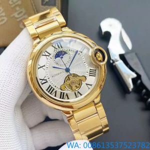 Golduhr Neue Marke Original Business Herrenuhr Klassisches rundes Gehäuse Mechanische Uhr Armbanduhr Uhr Empfohlene Herren-Luxusuhr Dropshipping Großhandelsuhr