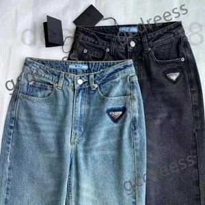 Women's Plus Size Pants Designer 2023 plus size women's jeans fashion casual trousers washed men's street style blue black EZ30