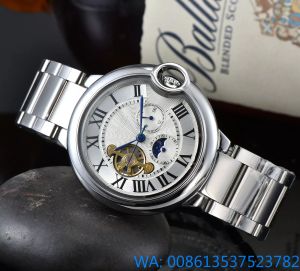 2023 Gorąca sprzedaż oryginalny zegarek biznesowy Mężczyzn Classic Round Case Mechanical Watch zegar zegar na rękę Zalecany zegar Watch Watch Hurtownia Bezpłatna wysyłka Orologio Uomo