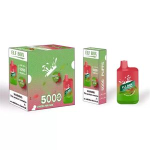 Doloda Elf Box engångscigaretter 5000 puffar VAPE-enhet med mesh spole 0% 2% 3% 5% styrka 12 ml 650 mAh typ-C uppladdningsbart batteri 1,2hm 10 färger