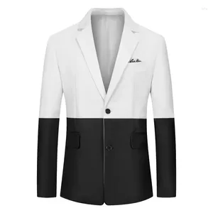 Мужские костюмы 2023, высококачественный модный все, красивый тренд, повседневный пиджак с длинными рукавами для полных размеров
