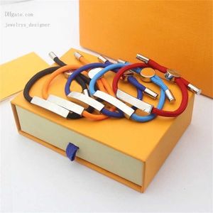 Designer Bracelets Fashion Adjustable Titanium Steel and Corded Bracelet for Lovers With Gift Retail Box In Stock SL009