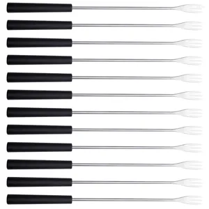 Forks 12 Pcs Chocolate Fondue Fork Stuff Kitchen Fruit Metal Supplies Baking Stainless Steel Household Helpful Grill