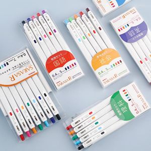 Färger / Set Japan Zebra Gel Pen JJ29-R Limited 0,4 mm Tryck Tjock Color Ink Signature Office Japanese Book Supply