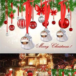 クリスマスの装飾ツリーペンダントサブリメーションラブベルペンダント装飾車の置物ミニチュア風チャイムドロップD DHWV5