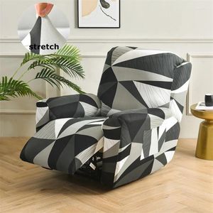 Chair Covers Printed Recliner Sofa Cover Geometric Lazy Boy Spandex Lounge Single Seat Slipcover Living Room Armchair