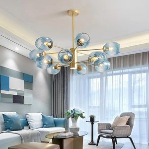 Żyrandole nowoczesne na salon sypialnia dekoracja domu wiszące lampy oświetlenia wewnętrzne współczesny design żelazna kula
