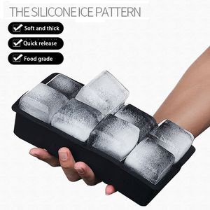 Ice Cream Tools Cube Tray Mold Silicone Maker Shape 468grid With Lid Large Mould Candy Bar Kitchen Gadgets Accessories 230406