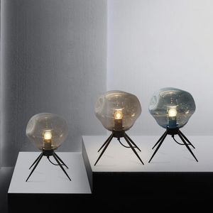 Table Lamps Modern LED Glass Lamp Lighting For The Bedroom Bedside Living Room Personality Desk Simple Home Deco