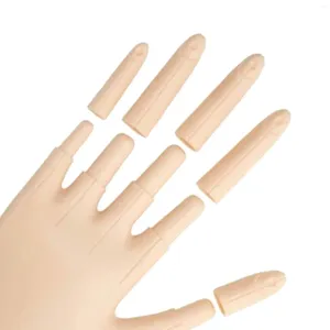 Mano pratica per unghie finte per acrilico professionale Dita flessibili realistiche Mani per manicure pieghevoli Principianti di pittura