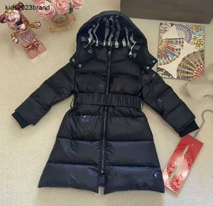 Yeni Tasarımcı Bebek Down Ceket Kış uzun çocuklar ceket boyutu 100-170 parlak büyük mektup logo baskı çocuk palto nov05