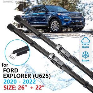 Windshield Wipers For Ford Explorer U625 2021 2022 2023 Car Front Wiper Blades Cleaning Windscreen Windshield Windows Car Accessories Brusher Wash Q231109