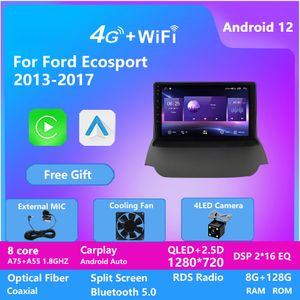 Dokunmatik Araba Multimedya Video GPS Navigasyon Yerleşik DSP Stereo Radyo Android 12 2 DIN DVD oynatıcı Ford EcoSport 2013-2017