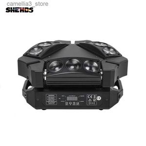 Moving Head Lights Fast Shipping Mini LED Beam 9x10W/8x6W RGBW Moving Head Lighting LED Lätt bra för fester DJ Disco Wedding Decoration Q231107