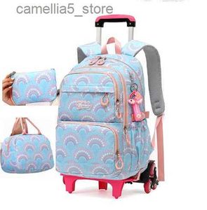 Backpacks Okulu 3pcs Öğle yemeği çantası kalem kılıfı ile çocuklar için sırt çantası 16 