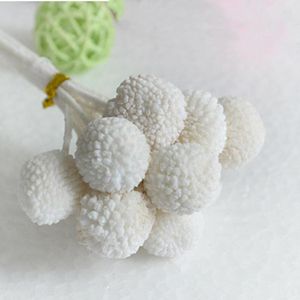 Decorative Flowers High Quality Golden Ball Dried White Black Yellow Bouquet Home Decoration Accessories For Wedding Decor 10pcs/Lot