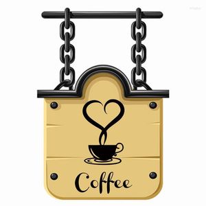 Wall Stickers Creative Coffee Cup Heart Quote Mural Art Decal StickersDIY Pvc Home Kitchen Room Shop Office Decoration