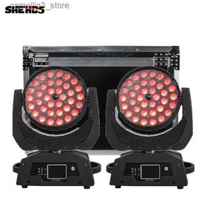 Moving Head Lights Shehds New LED Wash Zoom 36x18W/36x12W RGBWA+UV Moving Head Lighting med Flight Case för DJ Disco Party Stage Lighting Q231107