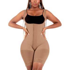 Waist Tummy Shaper Fajas Colombianas Bum Lift Abdominal control shape mid high opening half body leather jacket for daily or postpartum use 230406