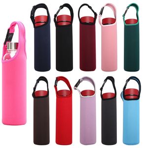 Neopren Portable Glass Single Bottle Party Favor Cooler Sleeve Holder Cover Bag vattenflaskor Tot Cup Set