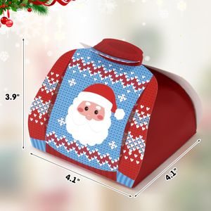 Otege Weihnachtsdekorationen Hässlicher Pullover-Leckerei-Boxen Partybevorzugung Leckereien Süßigkeiten Geschenk für Weihnachten Feiertagsdekorationszubehör 12er-Set Drop-Lieferung Otege