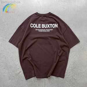 Erkek Tişörtler Kahverengi Kraliyet Mavi Klasik Slogan Baskı Cole Buxton T-Shirt Erkek Kadın% 100 Pamuklu Büyük Boy CB Tee Üst Sıradan Sokak Giysesi