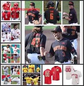 Jason Savacool Nick Dean Maryland Baseball Jersey Kyle McCoy Customed Męs Młodzież Kenny Lippman Nate Haberthier David Falco Maryland Terrapins Jerseys